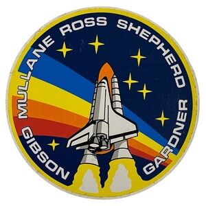 Vintage NASA Space Shuttle Atlantis Mission STS-27 Shepherd Ross Gardner Sticker
